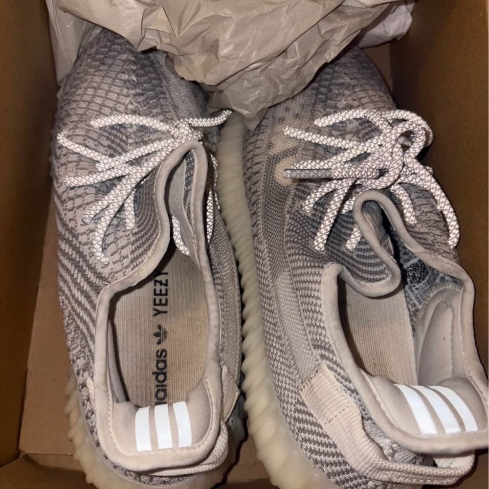 Yeezy Gray and Cream Sneakers